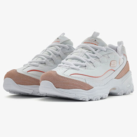 Skechers  D'LITES-NEW HEAT Kadın Beyaz Spor Ayakkabı 150231-WOR