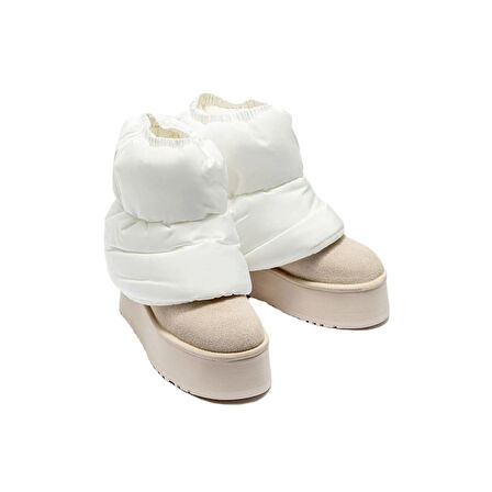 W Classic Mini Dipper Puffer Platform Topuklu Bot