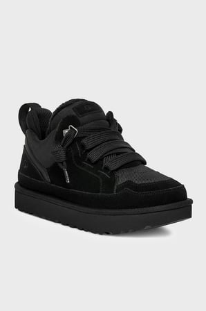 Ugg M Lowmel Logolu Süet Sneaker Ayakkabı Erkek AYAKKABI 1170750 SİYAH
