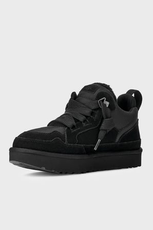 Ugg M Lowmel Logolu Süet Sneaker Ayakkabı Erkek AYAKKABI 1170750 SİYAH
