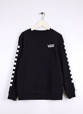 Vans Düz Erkek Çocuk Siyah Sweatshırt VN000K98BLK1-EXPOSITION CHECK II CR