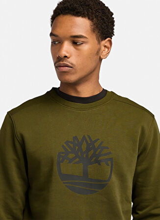 Yeşil Erkek Bisiklet Yaka Normal Kalıp Sweatshirt TB0A2BJ83021_KENNEBEC RIVER Tree Lo