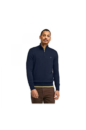 Timberland Tb0A2Bmx Williams River Cotton Yd 1/4 Zip Sweater Lacivert Erkek Sweatshirt