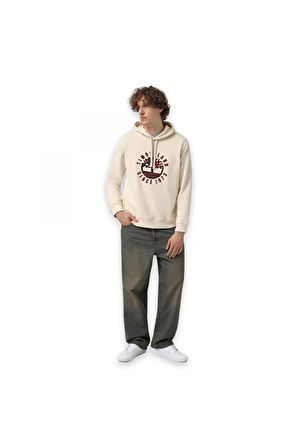 Tb0A6Vgt Holiday Graphic Hoodie Krem Erkek Sweatshirt