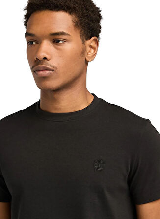 Timberland Siyah Erkek Slim Fit Düz T-Shirt DUNSTAN RIVER Short Sleeve Tee