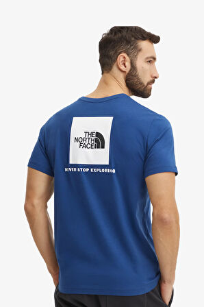 The North Face M Ss Box Nse Erkek Mavi T-Shirt NF0A87NPH4B1