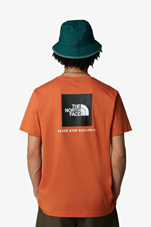 The North Face M Ss Box Nse  Erkek Turuncu T-Shirt NF0A87NP6D21