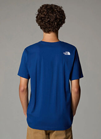 The North Face NF0A87NTD1R1-M SS MOUNTAIN LINE TEE Lacivert Bisiklet Yaka Regular Fit Düz Erkek T-Shirt