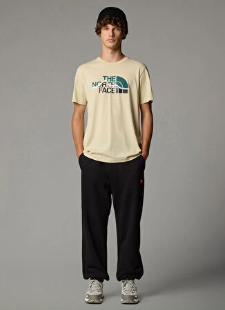 The North Face NF0A87NT3X41-M SS MOUNTAIN LINE TEE Bej Bisiklet Yaka Regular Fit Düz Erkek T-Shirt