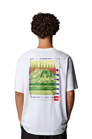 The North Face Axys Oversızed SS   Erkek Beyaz T-Shirt NF0A8C1RFN41