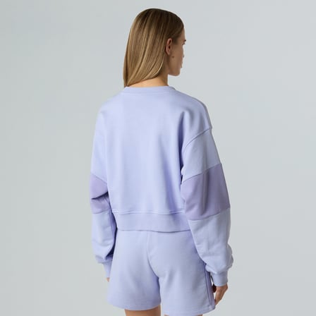 The North Face Terry  Oversızed Cropped Crew Kadın Mavi Sweatshirt