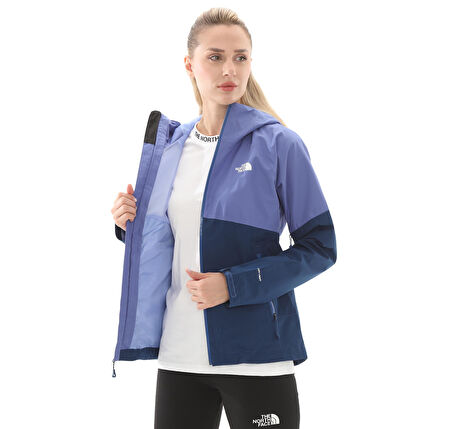 F0A87GP8Z51-R The North Face W Dıablo Dynamıc Zıp-In Jacket Kadın Yağmurluk-R&amp;uuml;zgarlık Mavi