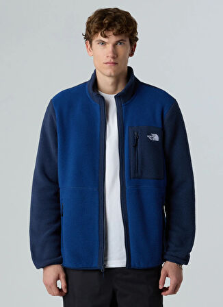 The North Face NF0A883R8Z41-M YUMIORI FULL ZIP Mavi Fermuarlı Yaka Standart Düz Erkek Sweatshırt