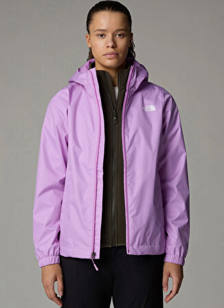 The North Face NF00A8BA0XO1-W QUEST JACKET - EU Mor Kapüşon Yaka Regular Fit Düz Kadın Yağmurluk