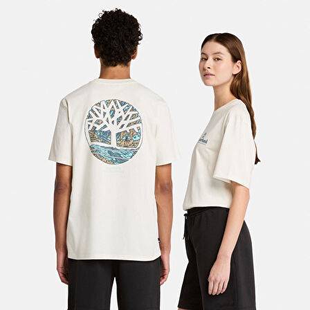 Timberland Illustrated Tree Logo Back Graphic Tee Erkek Tişört TB0A6DG5CM91