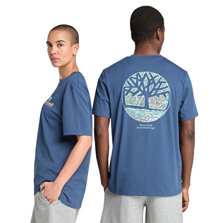 Timberland Illustrated Tree Logo Back Graphic Tee Erkek Tişört TB0A6DG52881