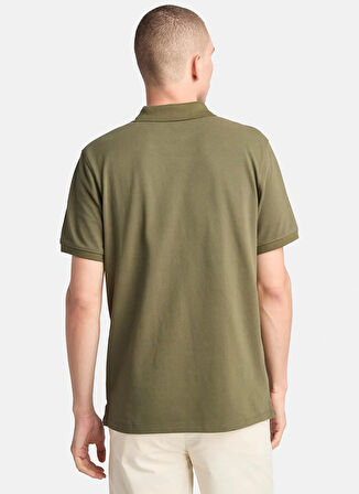 Timberland MILLERS RIVER Pique Short Sleeve Po Yeşil Nakışlı Erkek Polo T-Shirt