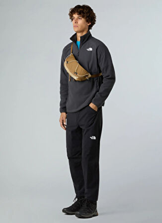 The North Face NF0A89JHU8M1-M GLACIER HEAVYWEIGHT Gri Fermuarlı Yaka Standart Düz Erkek Sweatshırt