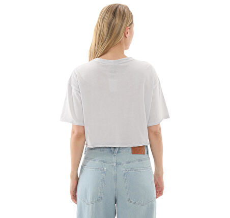 000M98UUI1-R Vans Relaxed Crop Wash Ss Tee Kadın T-Shirt Pembe