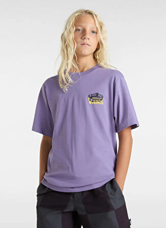 Vans Baskılı Mor Erkek Çocuk T-Shirt VN000MKU6PH1-Old Skool SS
