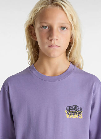Vans Baskılı Mor Erkek Çocuk T-Shirt VN000MKU6PH1-Old Skool SS