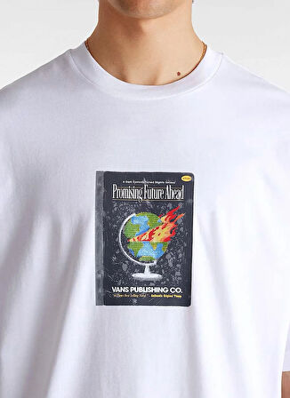Vans VN000M5WWHT1-Paperback Writer SS Beyaz Yuvarlak Yaka Normal Düz Erkek T-Shirt