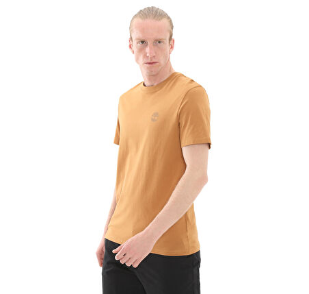 B0A2FKZP471-R Timberland Kennebec Rıver Back Camo Tree Logo Short Erkek T-Shirt Turuncu