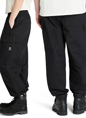 Timberland Woven Badge Ripstop Cargo Pant Siyah Normal Paça Erkek Kargo Pantolon