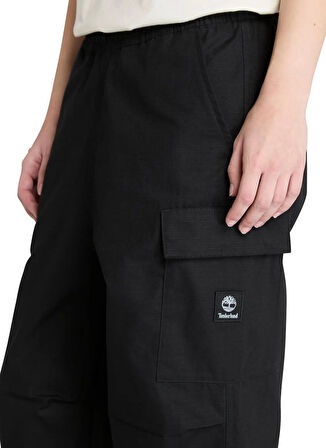 Timberland Woven Badge Ripstop Cargo Pant Siyah Normal Paça Erkek Kargo Pantolon