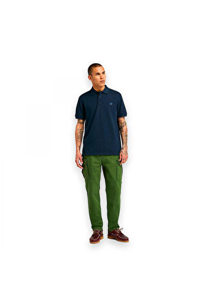 Timberland Tb0A6Bx4 Millers River Sleeve Stretch Polo Lacivert Erkek T-Shirt