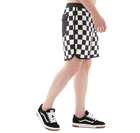 000M8JY281-R Vans Mte Everride Scalloped Aop Boardshort Erkek Mayo Beyaz
