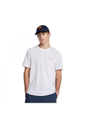 Timberland Tb0A6Eks Quick-Dry Sleeve Tee Beyaz Erkek T-Shirt