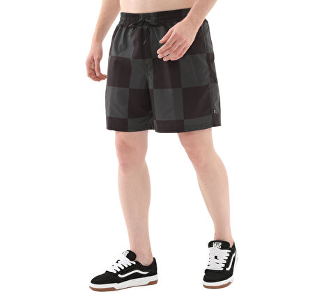 000M43KOU1-R Vans Primary Checkerboard Elastic Boardshort Erkek Şort Ve Kapri Siyah