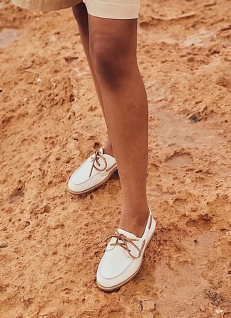 Timberland %100 Sığır Derisi Ekru Kadın Loafer TB0A2Q9XETD1