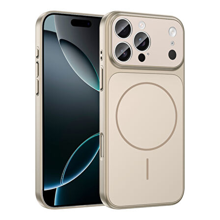 Gpack iPhone 15 Pro uyumlu Kılıf Formen M-Safe Şarj Özellikli Kamera Korumalı