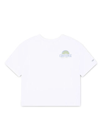 Converse Baskılı Beyaz Kız Çocuk T-Shirt 4CG915-001-CNVG FRONT BACK FRUIT BO