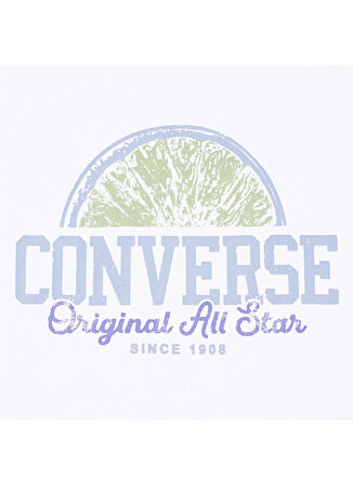 Converse Baskılı Beyaz Kız Çocuk T-Shirt 4CG915-001-CNVG FRONT BACK FRUIT BO