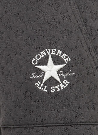 Converse Geniş Paça Siyah Kız Çocuk Eşofman Altı 4CH012-GDA-CNVG STAR POINTELLE PANT