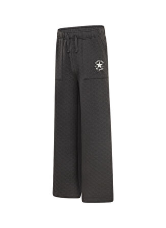 Converse Geniş Paça Siyah Kız Çocuk Eşofman Altı 4CH012-GDA-CNVG STAR POINTELLE PANT