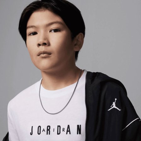 Nike JDB MJ WORDMARK EMB CREW Çocuk Beyaz Tişört 95D634-001