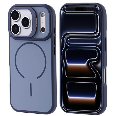 Gpack iPhone 17 Pro uyumlu Kılıf Notron Kamera Standlı M-Safe Şarj Özellikli
