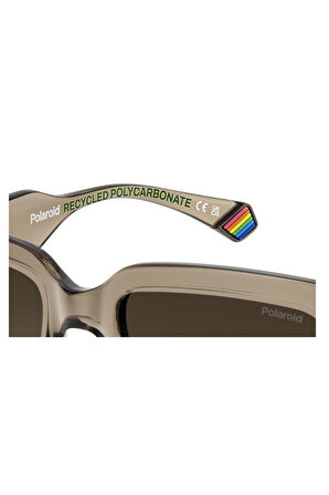 Polarize Kadın Güneş Gözlüğü Kare Opak Kahve Pld 6223