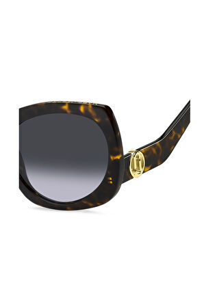 Marc Jacobs  Kadın Güneş Gözlüğü Kare Büyük Marc 808 086 Havana Kahve Çerçeve Füme Degrade Uv400 Cam