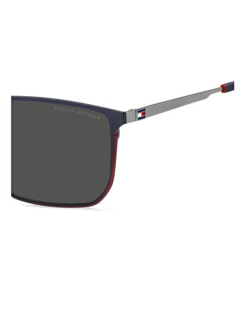 Tommy Hilfiger Erkek Titanyum Güneş Gözlüğü Th 2272/s Mavi çerçeve Füme Uv 400 Cam
