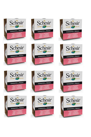 Schesir Ton & Barbun Balıklı Kedi Konservesi 85 Gr. X 12 Adet