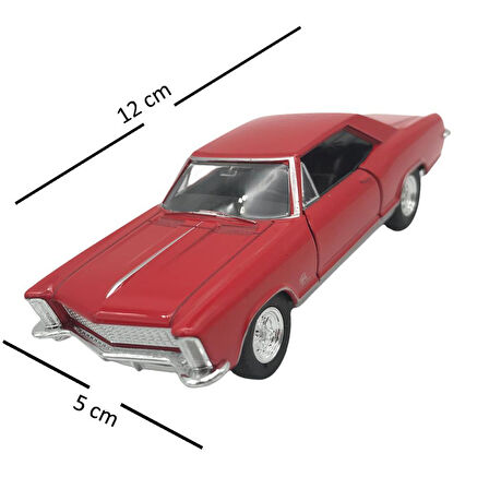 Farbu Oyuncak 1:38 Metal Çek Bırak Araba 1965 Buick Riviera Gran Sport 43732