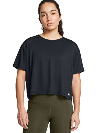 Siyah Kadın Yuvarlak Yaka Oversize Fit T-Shirt 1379178-003 Motion SS