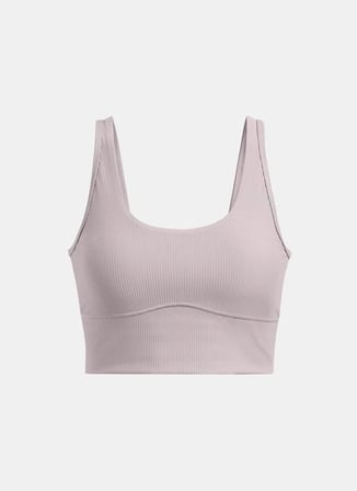 Gri Kadın Yuvarlak Yaka Crop Top Atlet 1386613-015 Meridian Rib Crop Tank