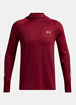 Bordo Erkek Normal Düz T-Shirt 1386675-625 UA LAUNCH ELITE CW HOOD