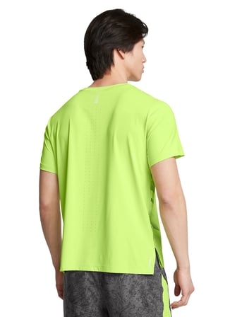Yeşil Erkek Yuvarlak Yaka Normal Kalıp T-Shirt 1376518-304 UA LAUNCH ELITE GRAPHIC